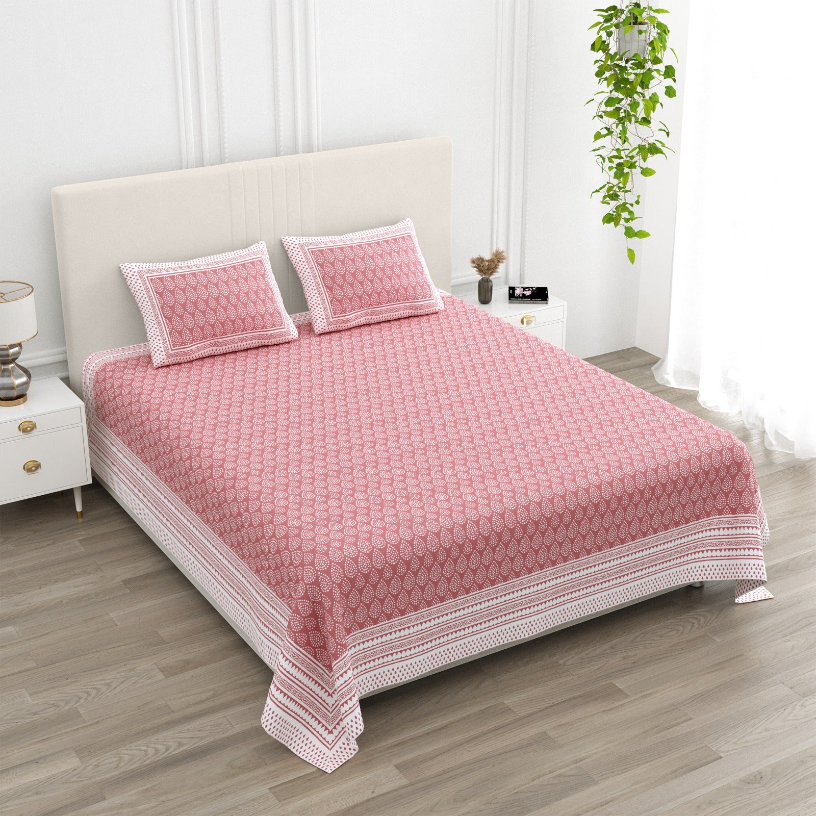 Premium Jaipur Cotton Anarkali Bedsheet – Handlook Print, King Size, Pure Cotton
