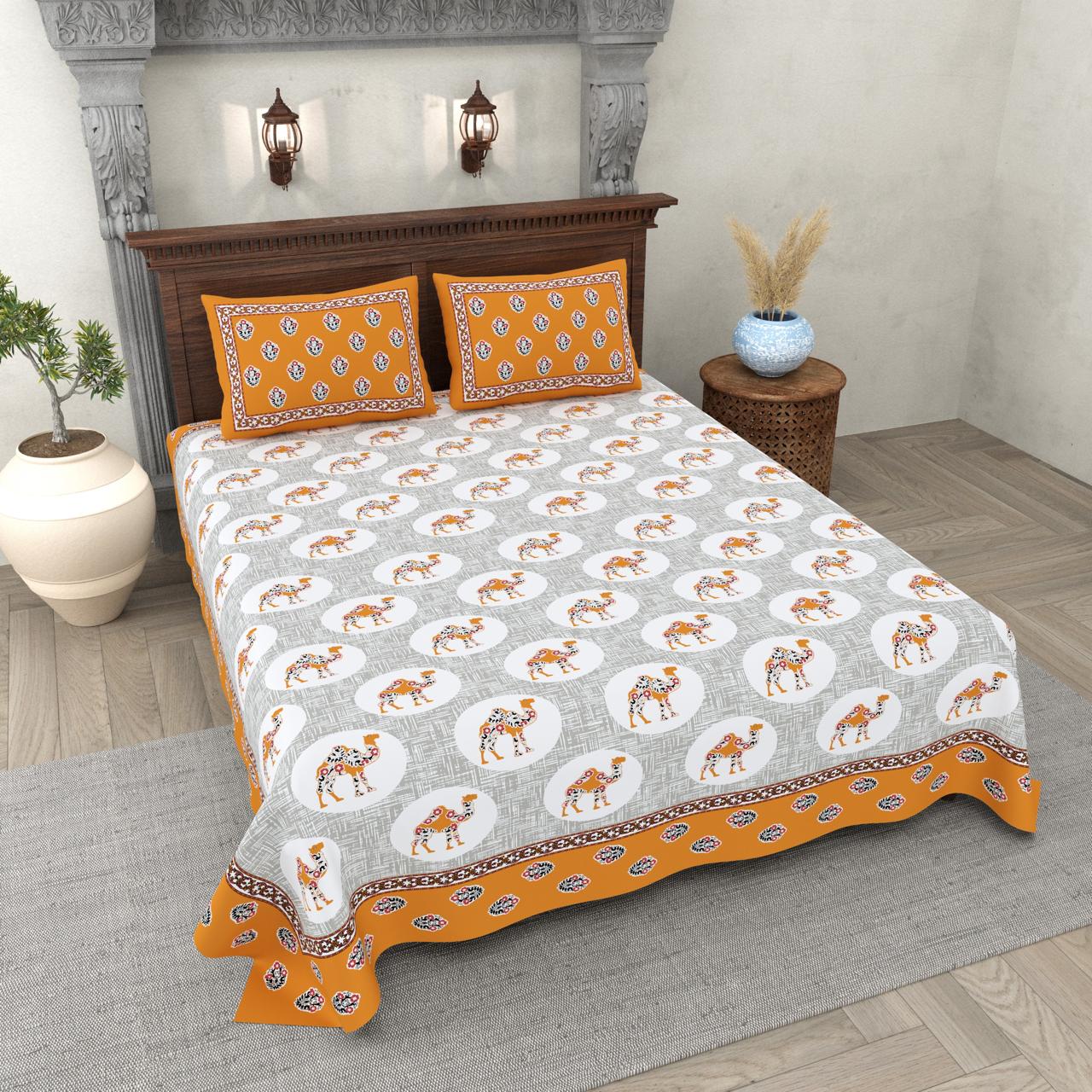 100% Cotton Taj Bedsheet – Premium Feel, Affordable Price, Double Bedsheet