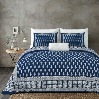 Soothing Hues & Pure Comfort,  Double Bedsheet | Pure Cotton | Handprinted Design