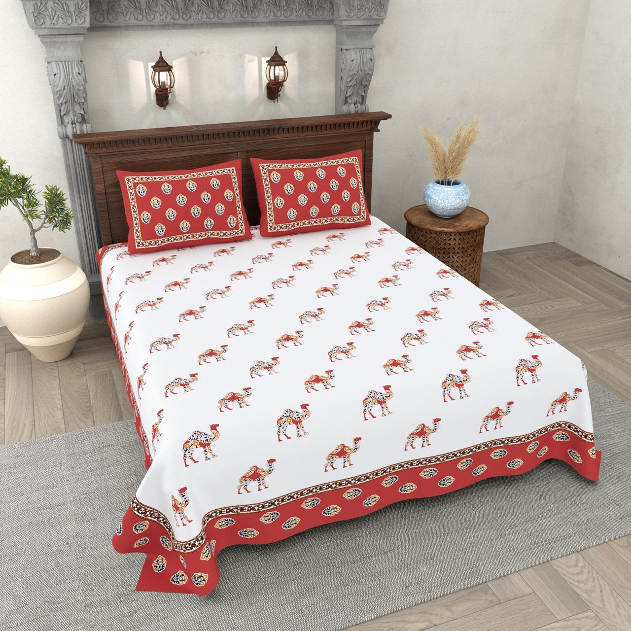 100% Cotton Taj Bedsheet – Premium Feel, Affordable Price, Double Bedsheet